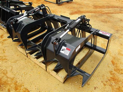 stout skid steer brush grapple hd72-8|skid steer grapple brush.